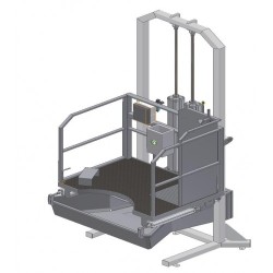 Pneumatic Evisceration Platform with Tub